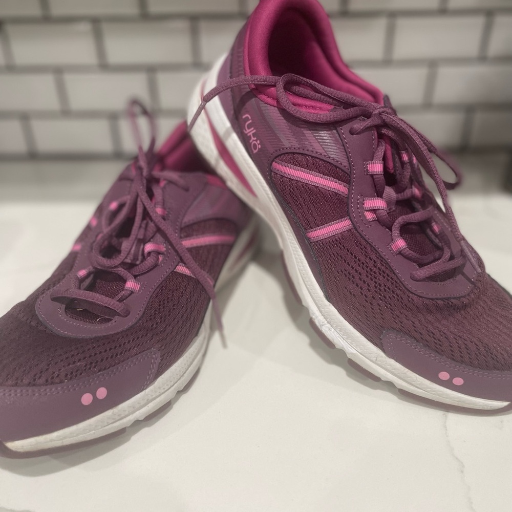 Ryka Women's Balance 2 Maroon and Pink  Walking Sneakers, GREAT CONDITION